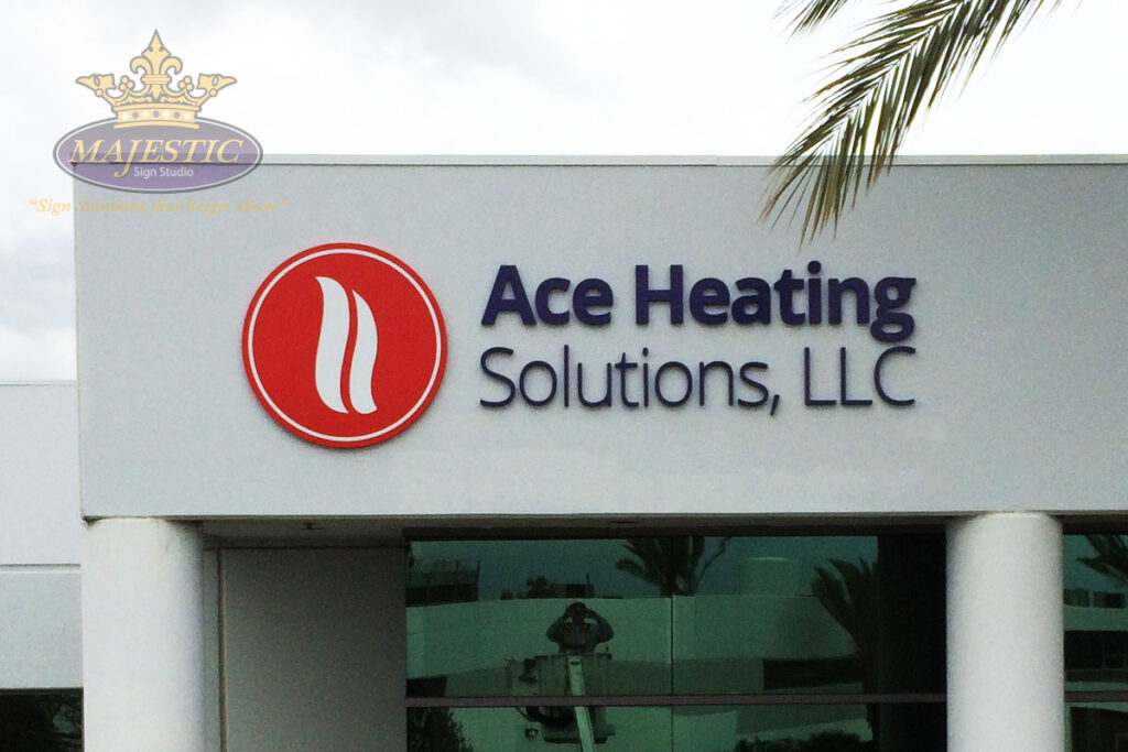 Business Sign - Foam Letters with Digital Print - Heating Company